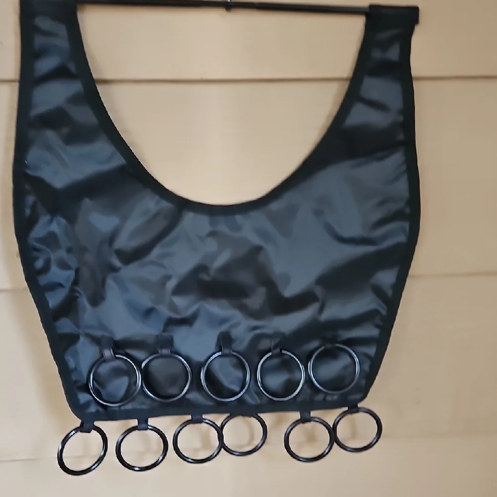 VINTAGE RARE NEW NEVER USED BLACK UMBRA BOHO DRESS SCARF ORGANIZER 16 RINGS
